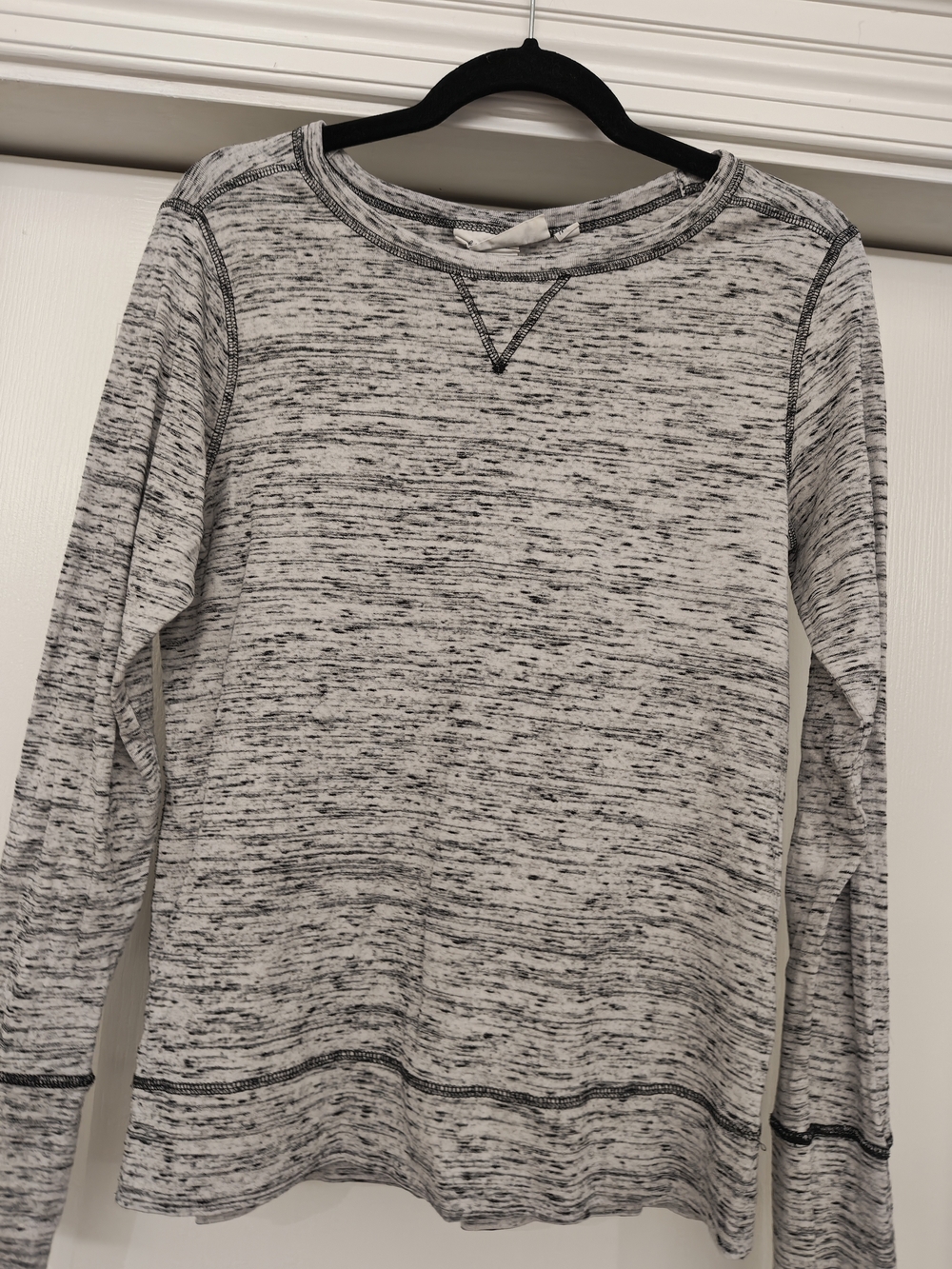 Y2K H&M Marled Gray Long Sleeve Tee